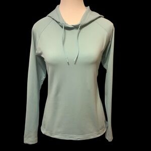 HELLY HANSEN GLACIER BLUE LONG SLEEVE/ VERGLAS LIGHT HOODIE/ TOP/ Size S